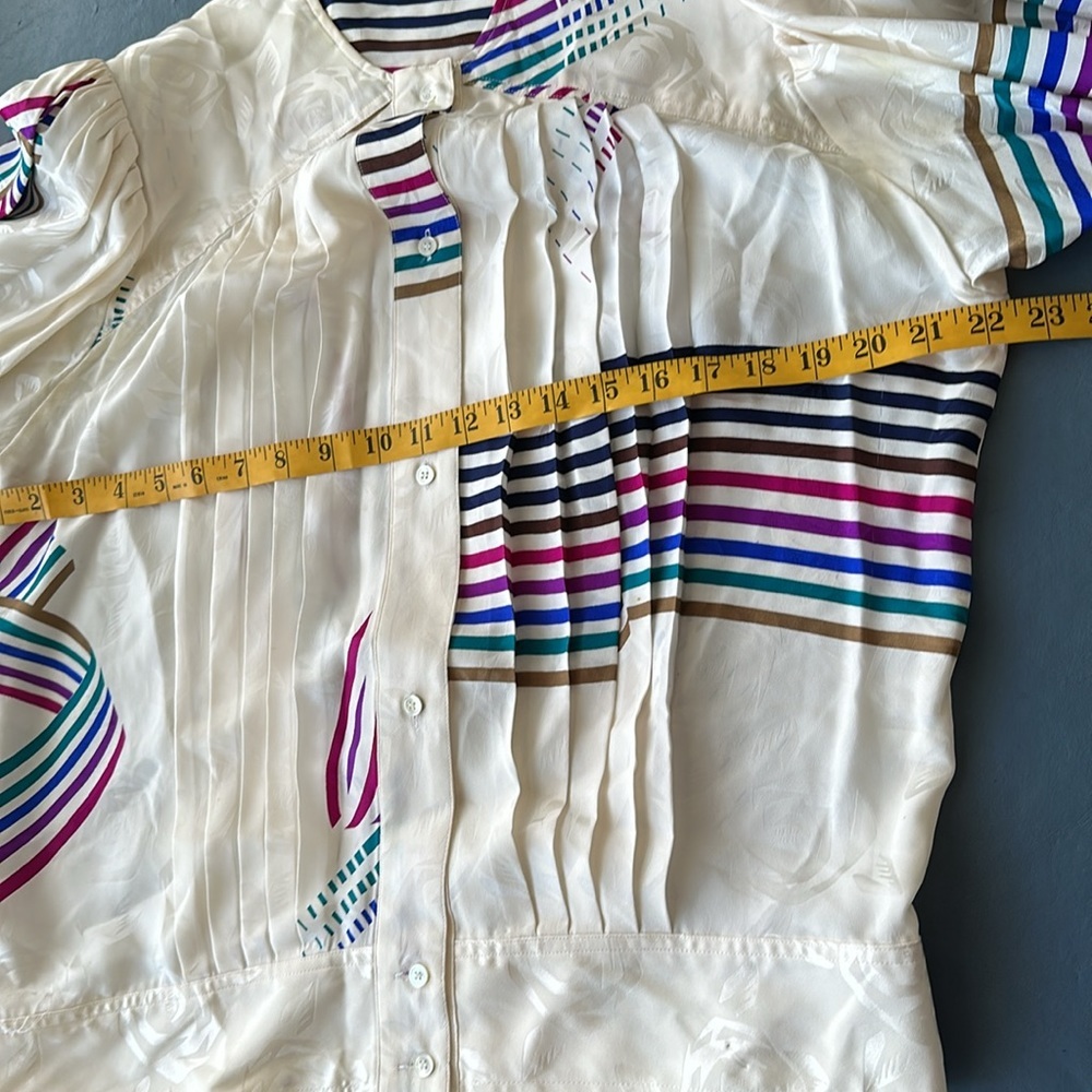 v i n t a g e... Argenti Silk Skirt and Blouse Size 12 - Picture 13 of 17
